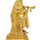 Radha Krishna Murti Statue Idol Brass Statue for Home Decor, (Height .8.5 Inch)