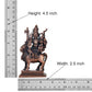 Copper Lord Shiva Parvati Sitting on Nandi Idol Statue | for Pooja Home Decor Mandir | (Height 4.5 Inch)