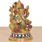 Brass Lord Ganesha Idol (Height 8 Inch)