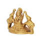 Brass Gaja Lakshmi Statue Laxmi with Elephants Home Temple Office Figurine Showpiece (Height 2.5 Inch)