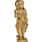 Brass Standing Lord Kartikeya Murugan Murti for Home Decor Pooja Mandir Decorative Showpiece Brass Murti (Height 11 Inch)