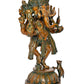 Brass Dancing Panchmukhi Ganesha Statue Home Temple Office Figurine Showpiece Multicolour (Height 15 Inch)