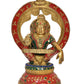 Brass Seated Lord Swami Ayyappan Ayyappa Statue Idol for Home Decor Pooja Mandir Decorative Showpiece (Height 12 Inch)