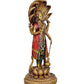 Resin Large Vishnu Standing On Lotus Base Finish Height 12.5 Inches