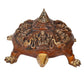 Brass Ashtalakshmi Shree Yantra on Tortoise Figurine Kachua Unique Home Decor Vastu Accent (Height: 6.5 inch)