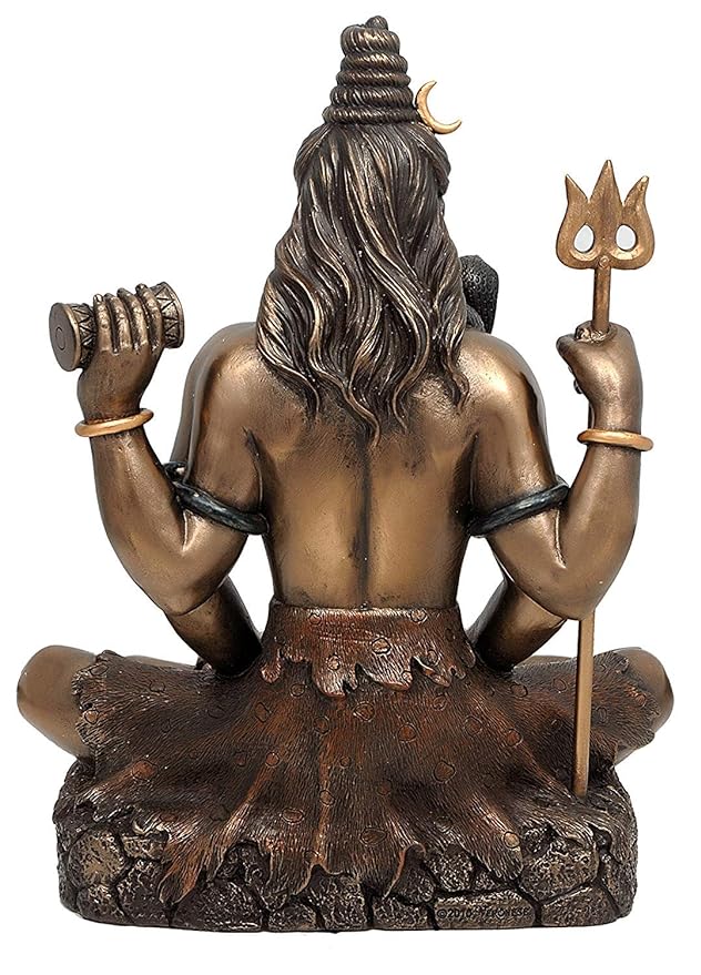 8.5 Inches Lord Shiva in Dhyana Mudra Bonded Bronze Large