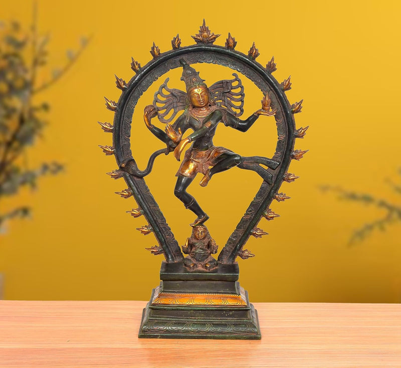 AONA Brass Natraj Lord Shiva Dancing Idol 