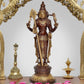 Brass Standing Lord Kartikeya Murugan Swaminatha Murti for Home Decor Pooja Mandir Decorative Showpiece Brass Murti (Height 11 Inch)