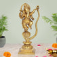 Brass Lord Ganesha Dancing on Serpent Shesha - Hindu Deity Idol for Puja and Gifts (Height 11.5 Inch)