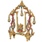 Brass Ganesha Playing On Swing Ganesha Jhula Decorative Showpiece Multicolour for Home Decor Mandir Pooja Temple (Height 14 Inch)