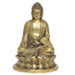 Brass Dhyan Mudra Buddha Statue - Handcrafted Spiritual Decor for Home Decor and Office Decor - Meditating Buddha Idol (Height 8 Inch)