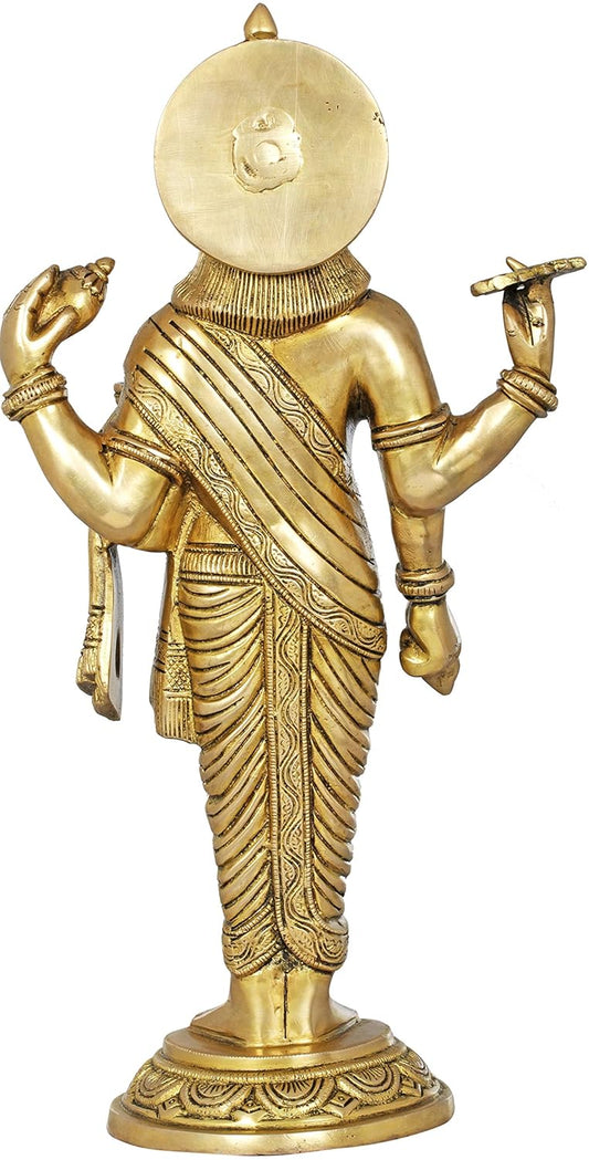 Brass Dhanvantari - The Physician of Gods- Height 15 inches