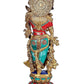 Brass Radha Krishna Idol Statue Sculpture Showpiece for Home Warming Decor Living Room Puja Mandir Office Multicolour Height 26 Inches