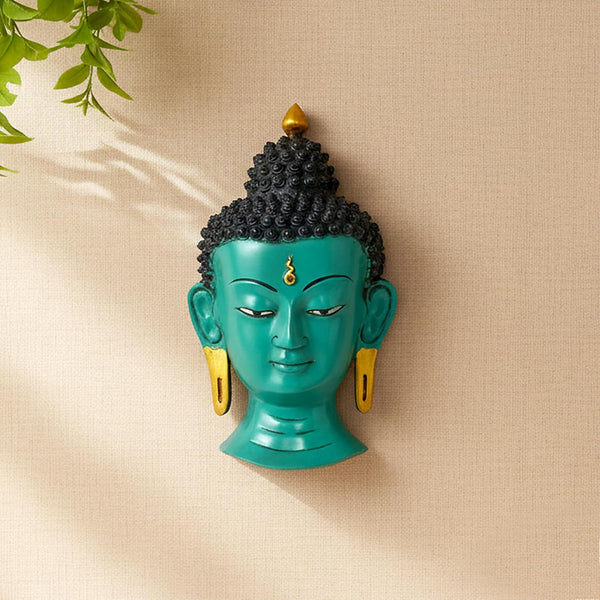 Resin Buddha Mask Wall Hanging (Height : 12 Inches)