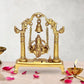 Brass Lord Ganesha On Swing Decorative Showpiece Idol (Brass, Height 9 Inch)