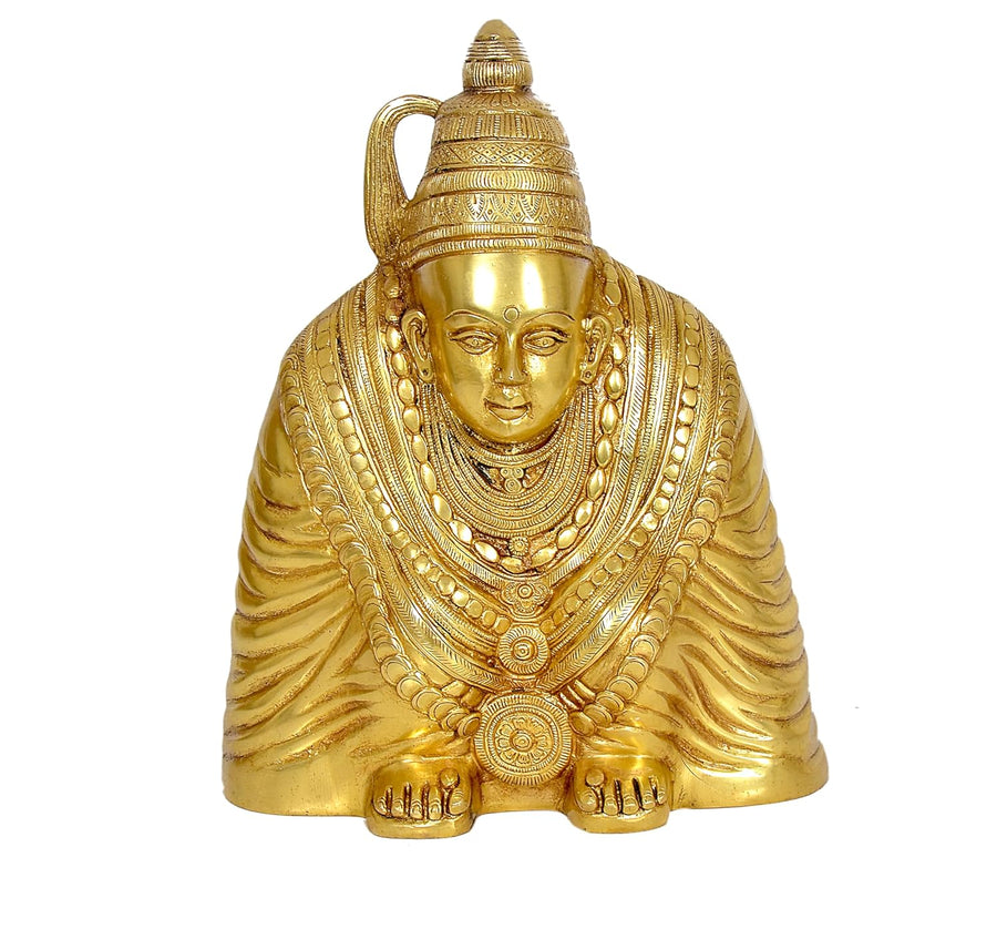 Brass Goddess Tulja Bhavani Idol Statues Home Decor,Height : 13" inches Craft Detail