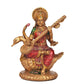 Resin Saraswati Idol Statue for Home Decor On Swan for Home Decor Diwali Temple Mandir Pooja | Height : 8.5 Inch