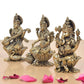 Bronze Lakshmi Ganesha Saraswati Idol (Height 4 Inch)