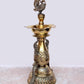 Fine Brass Oil Lamp Peacock Diya Stand for Home Decoration Diwali Pooja, Height: 11.5 Inch