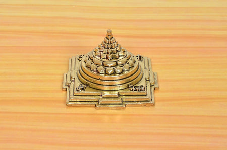 Superfine Brass Shri Yantra (Height 2 Inch)