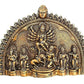 Goddess Ekchala durga Partima Brass Statue with Wood Base Wall Sculpture Wall Hanging Height 8 inches