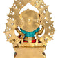 Brass Goddess Lakshmi with Aureole of Purnaghatas, Height: 10.7 inch