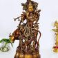 Krishna with Cow Brass Idol Krishna Religious Statue Murti (Height 27 inch)