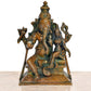 Brass Ganesha with Siddhi Idol - Hindu Deity Statue for Home Temple (Height : 7 inch)