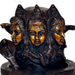 Brass Shiva Linga Statue Idol with 3 Shiva Head Engraved | Height : 5 inches