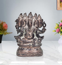 Brass Panchmukhi Ganesha Idol Staue Ganesh Murti for Home Decor Ofice,Temple, Mandir Pooja (Height : 8 Inch)