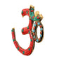 Brass OM Wall Hanging Sculpture (Height: 8 Inch) Multicolor