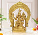 AONA Brass Shiva and Parvati Sitting Figurine