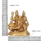 Brass Shiv Parivar Shiva Family Idol Family for Home Decor Mandir Pooja Showpiece Statue (Height 5 Inch)