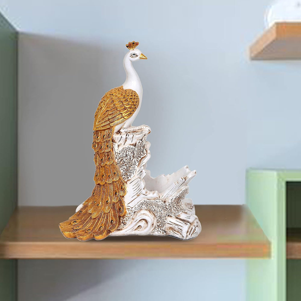 Polyresin Peacock with Jewelry Holder (Height: 13 inches)