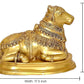 Brass Nandi Cow Statue Idol Murti On Base Decorative Item for Home | Height : 13.5 Inch