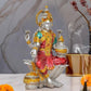 Cold Cast Handcrafted Lord Lakshmi Murti Sitting On Lotus in Resin for Home Decor Mandir Puja (Height : 7 inch)