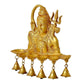 Brass Shiva Wall Hanging Lamp with Bells Diya Diwali Lamp Puja Deepak Deepam (Height 12 Inch)