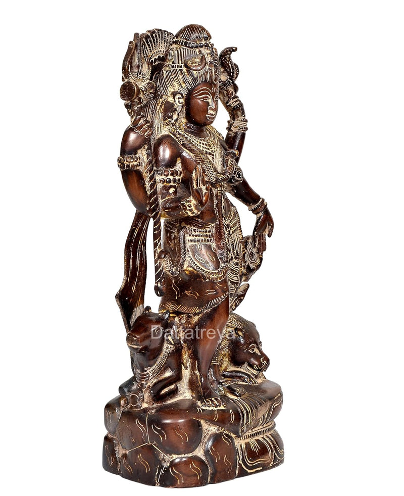 Brass Ardhnarishwar (Half Shiva & Parvati) | Ardhnari | Shiv Parvati | (Height :13.5 Inch)