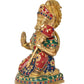 Brass Hanuman JI Sitting Statue Idol Sculpture Statue for Home Decor Pooja Mandir (Height: 9 Inch)