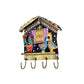 Metal Key Hanging House Home Shaped Showpiece for Living Room for Home Decor | Height 11.5 inches