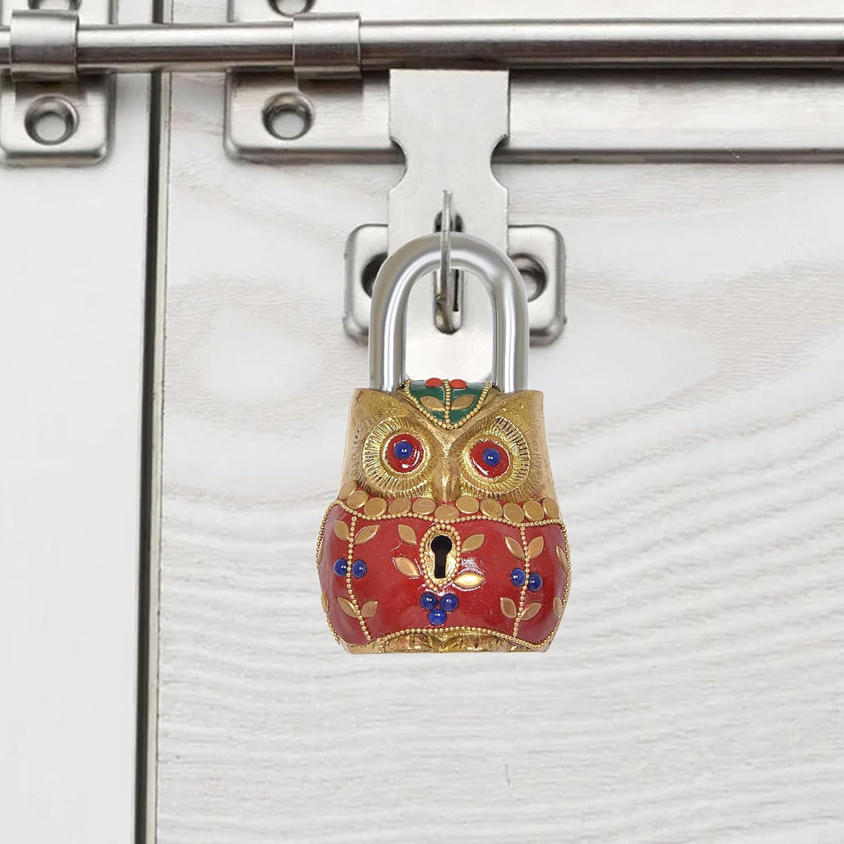 Brass Owl Bird Door Lock (Height : 4.5 inch) (Multicolor)