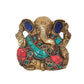 Brass Lord Ganesha Idol Ganesh Statue Decorative Sculpture for Home Decor Office Mandir Pooja Showpiece (Height 2.5 Inch)