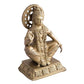 Seated Lord Ayyappan Brass Statue Golden Height 8 Inches