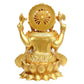 Mangalkari Ganesha Brass Statue Sitting On Lotus Base Height 12.5 Inches