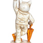 Polyresin Lucky Cat for Home Decor Good Luck and Home Warming Multicolour Height 10 Inches