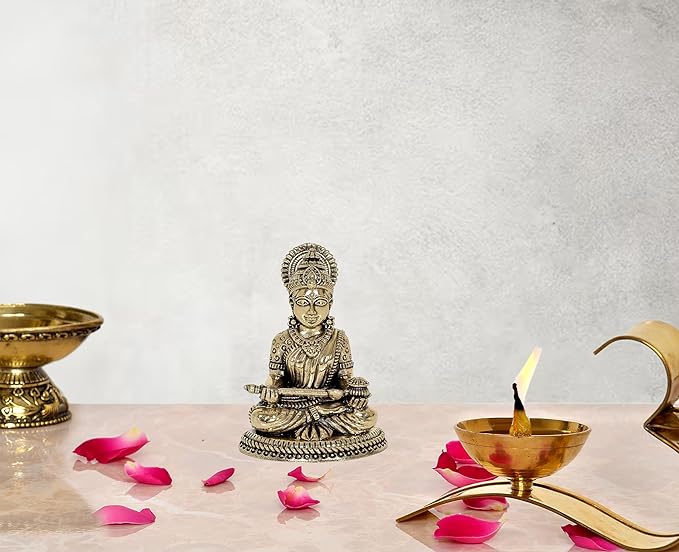 Superfine Brass Maa Annapurna Murti (Height: 3 Inches)