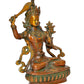 Brass Tara Devi Statue - for Worship, Meditation Spaces, Home Decor, or as a Thoughtful Spiritual Gift. (Height 9 Inch)