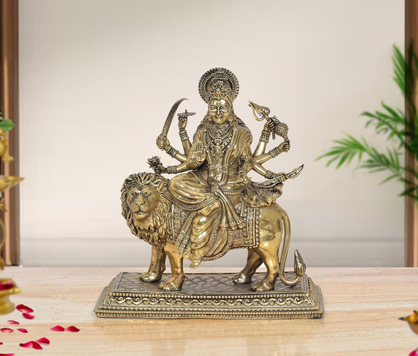 Superfine Brass Durga Maa Statue (Height: 6 inch)