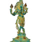 Brass Lord Krishna Idol Figurine Sculpture Playing Flute Statue Decorative Showpiece, (Height 21 Inch)