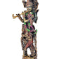 Brass Krishna Statue On Base Playing Flute Idol for Home Decor Temple | Height : 14 inches